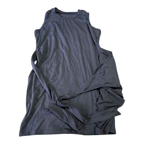 Wrap Tie Waste, Navy, Sleeveless Dress. Size XL. - Picture 6 of 8